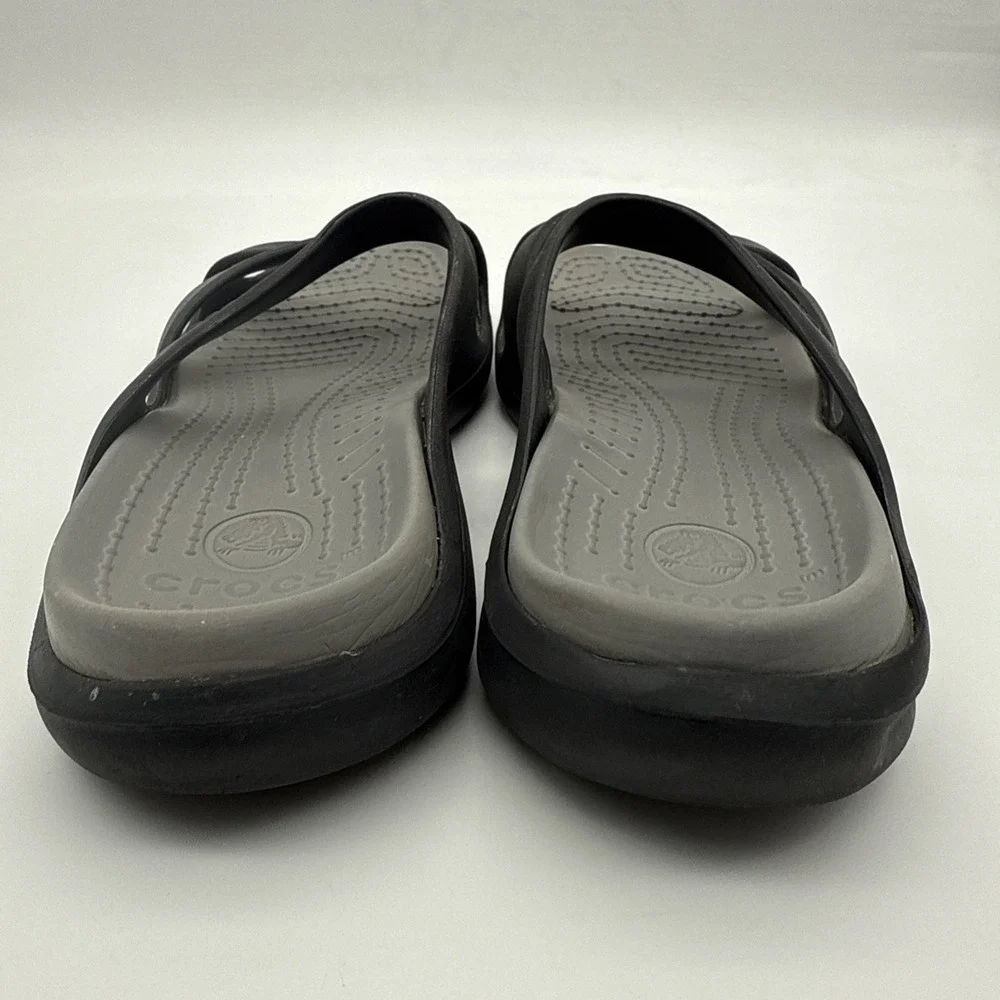 Crocs Meleen Slip On Slide Sandals Black Women's 10 Outdoor Comfort Beach